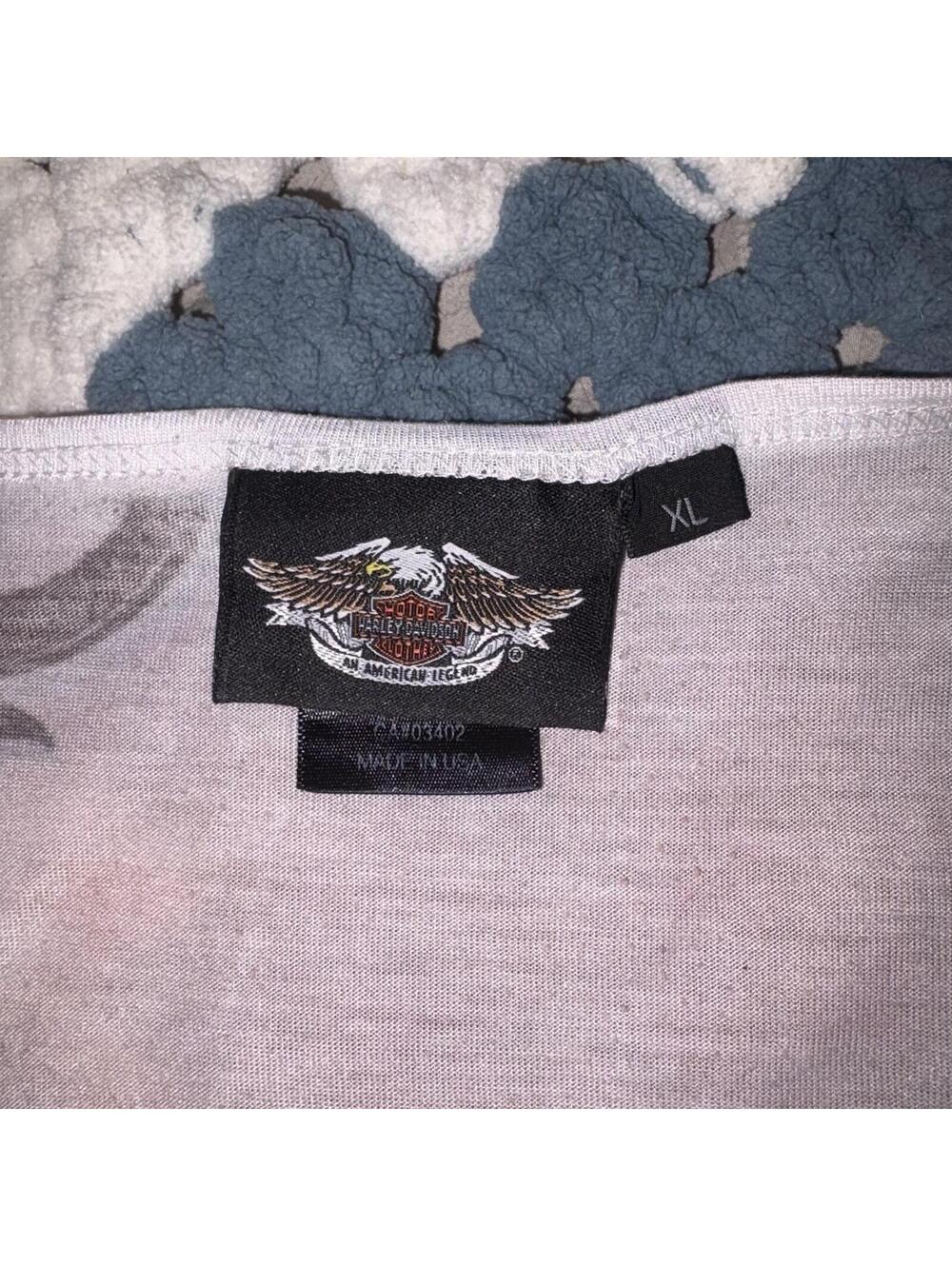 Vintage Y2K Harley-Davidson Women's XL Eagle Graphic Summer Motorcycle T-Shirt - Picture 5 of 8
